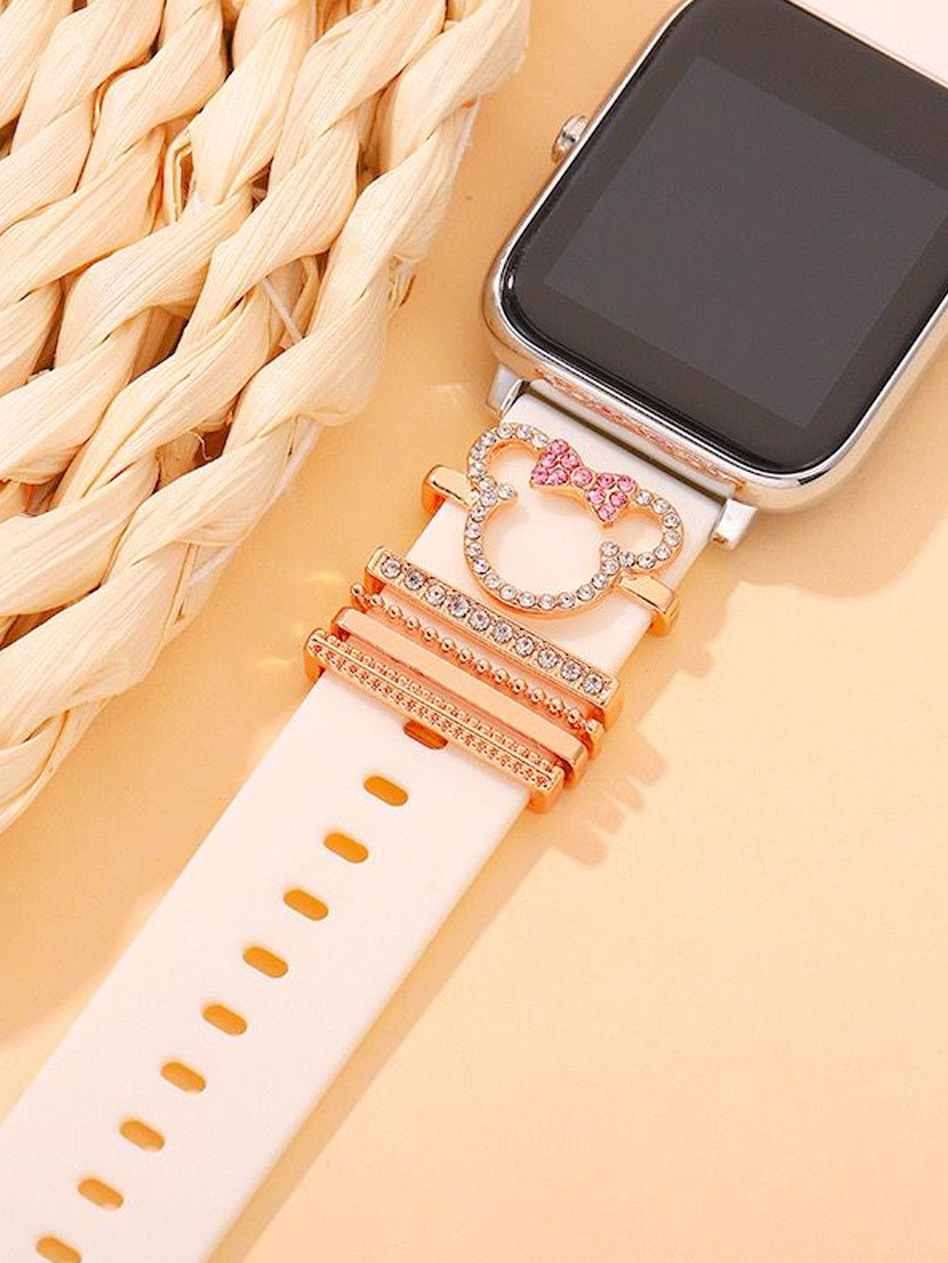 Jewelry Diamond Watches - 5pcs Metal Charm Decorative Ring for