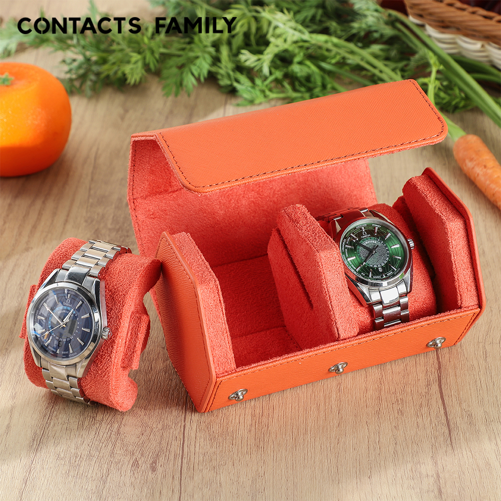 Best Jewelry Watches - Saffiano Genuine Leather Watch Roll Storage