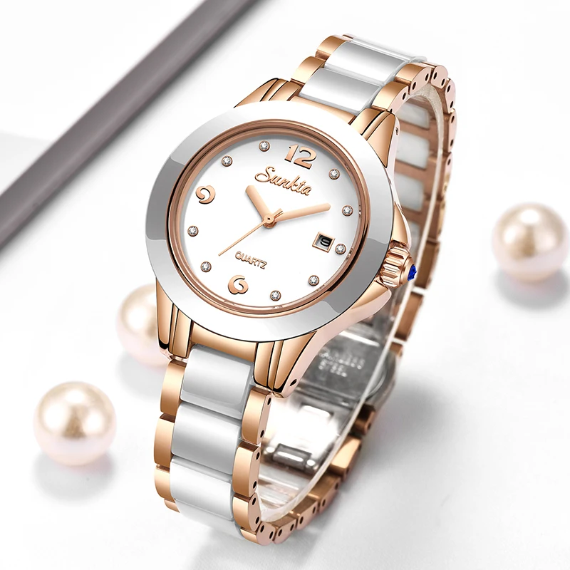 Jewelry Diamond Watches - Sunkta Fashion Casual Quartz Woman Watch