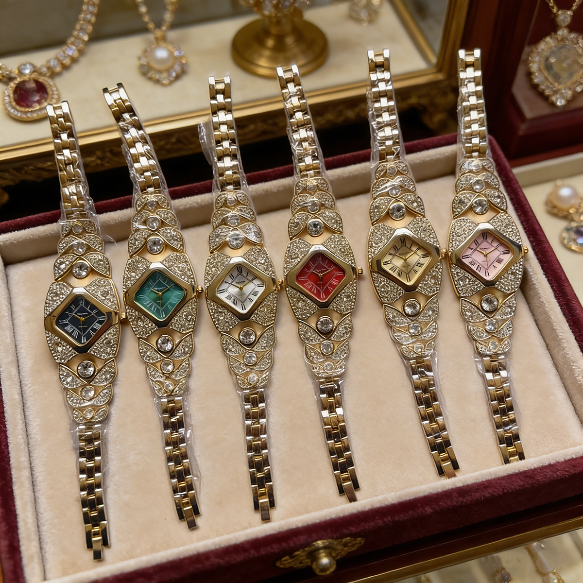 Jewelry Diamond Watches - Women's Bracelet Quartz Watch with Diamonds,