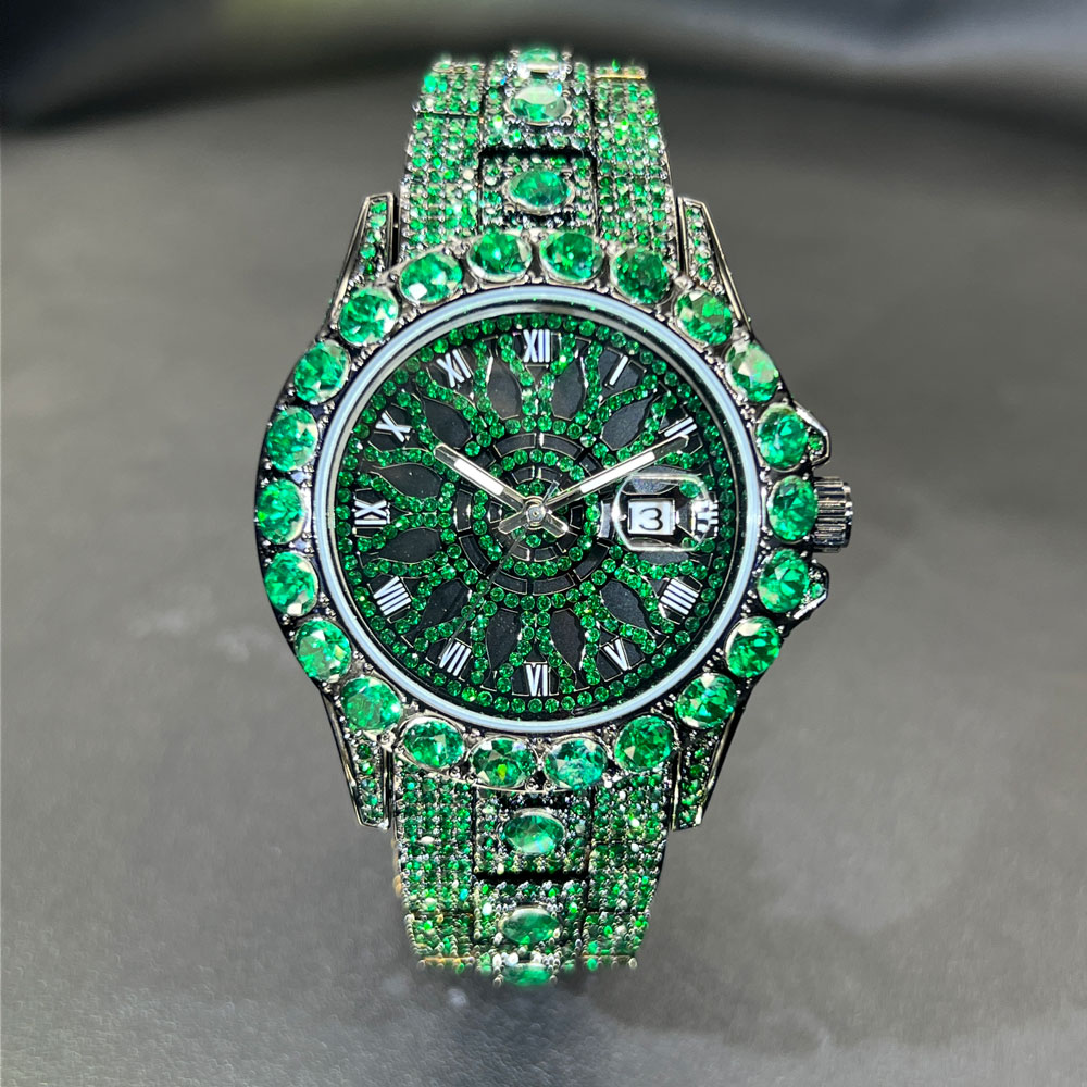 Jewelry Watches Brands - Green Diamond Watch For Men Brand