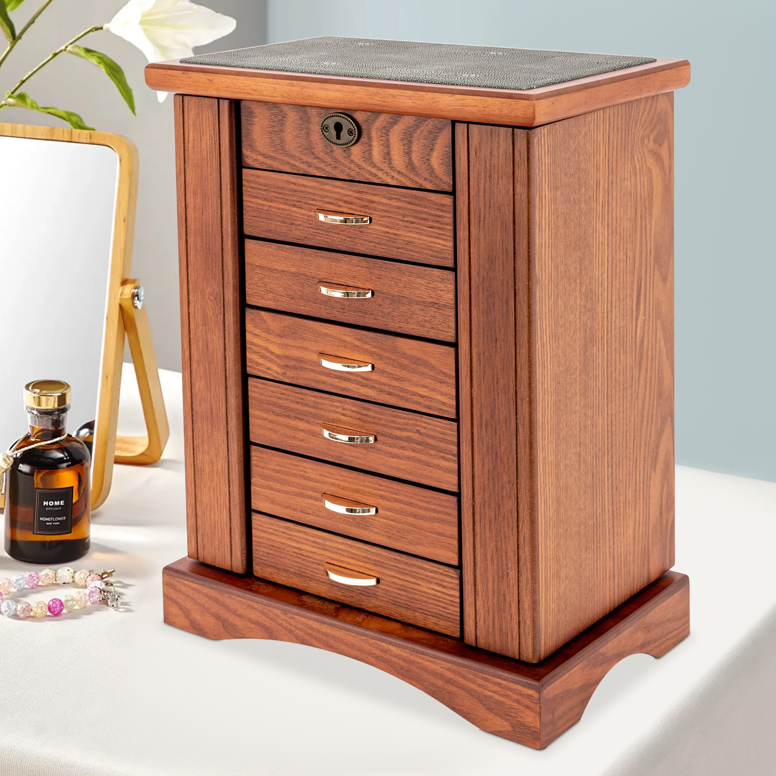 7 Layers Large Jewelry Box wit - Jewelry Stores With Watches 评论和价格