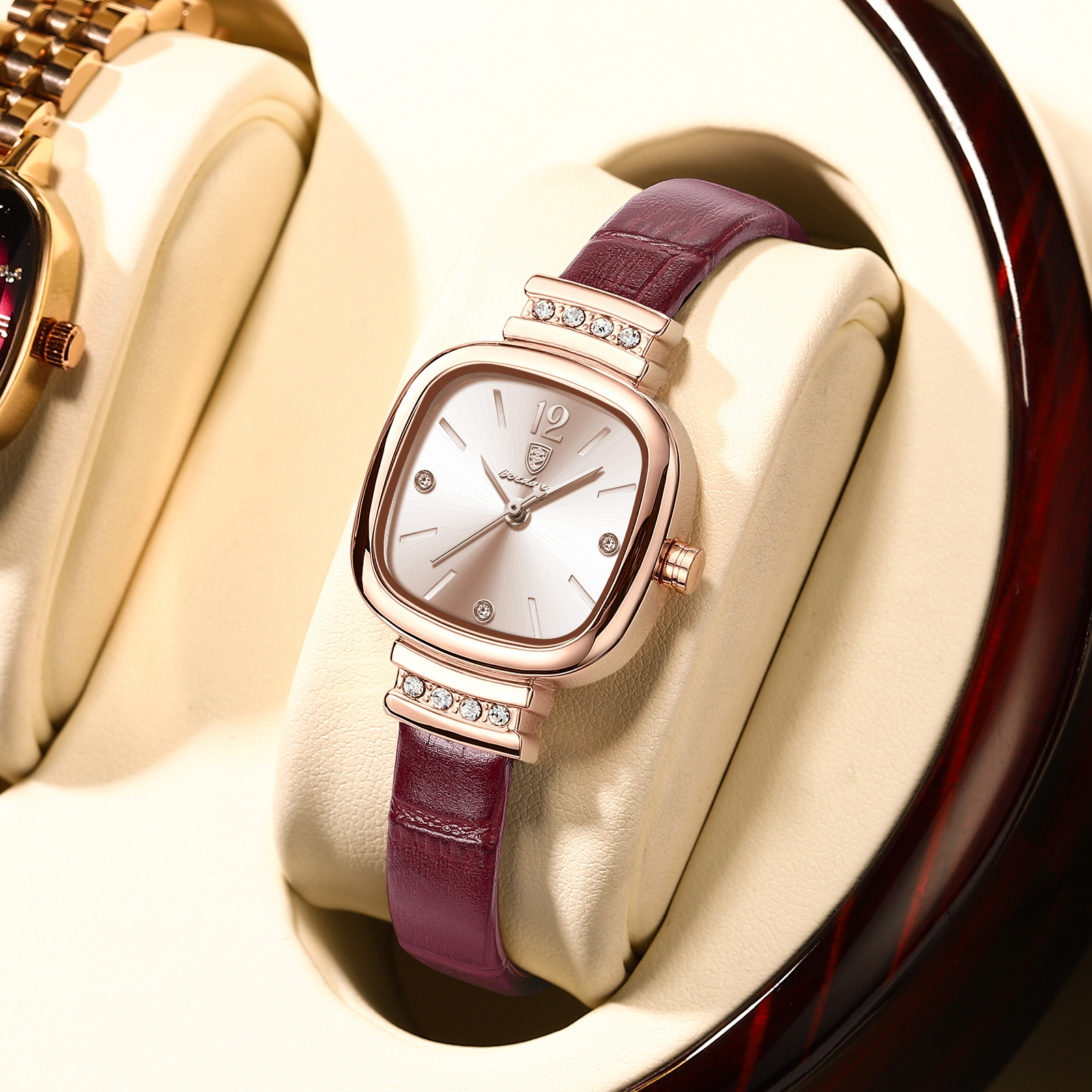 POEDAGAR Fashion Square Ladies - Jewelry Diamond Watches 评论和价格