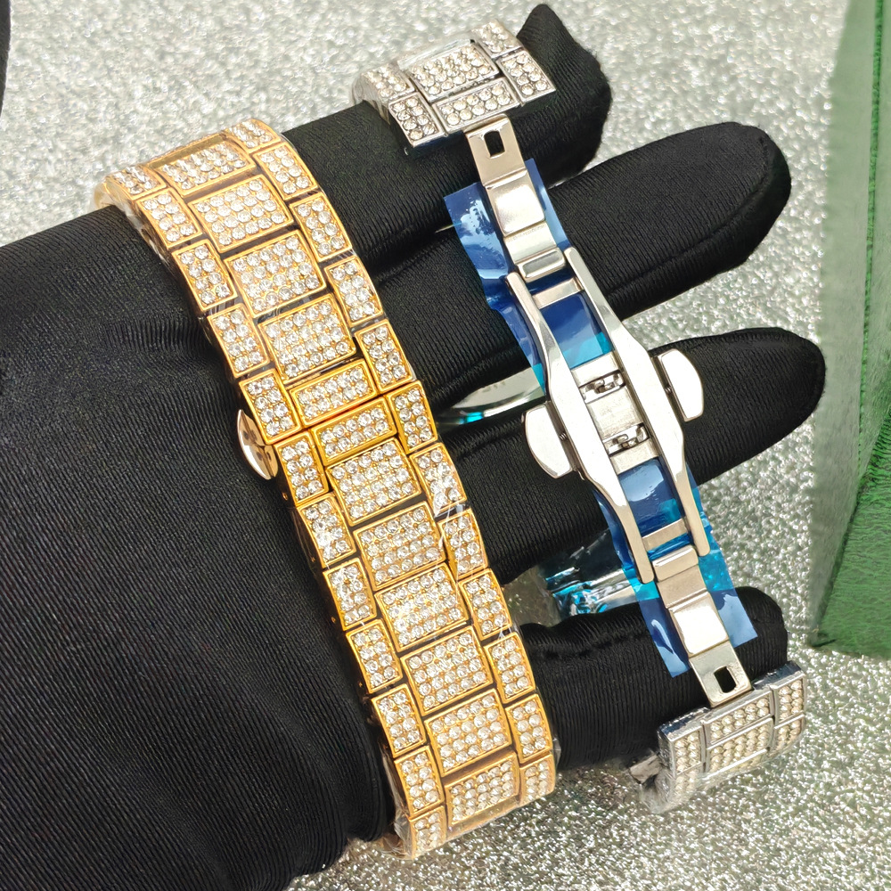 NO Logo Silver Gold Full Diamo - Jewelry Watches Brands 评论和价格