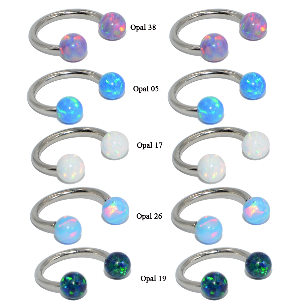 1PC G23 Titanium Opal Ear Trag - Christina Jewelry & Watches Marguerite Ørestik Forgyldt Sølv 评论和价格