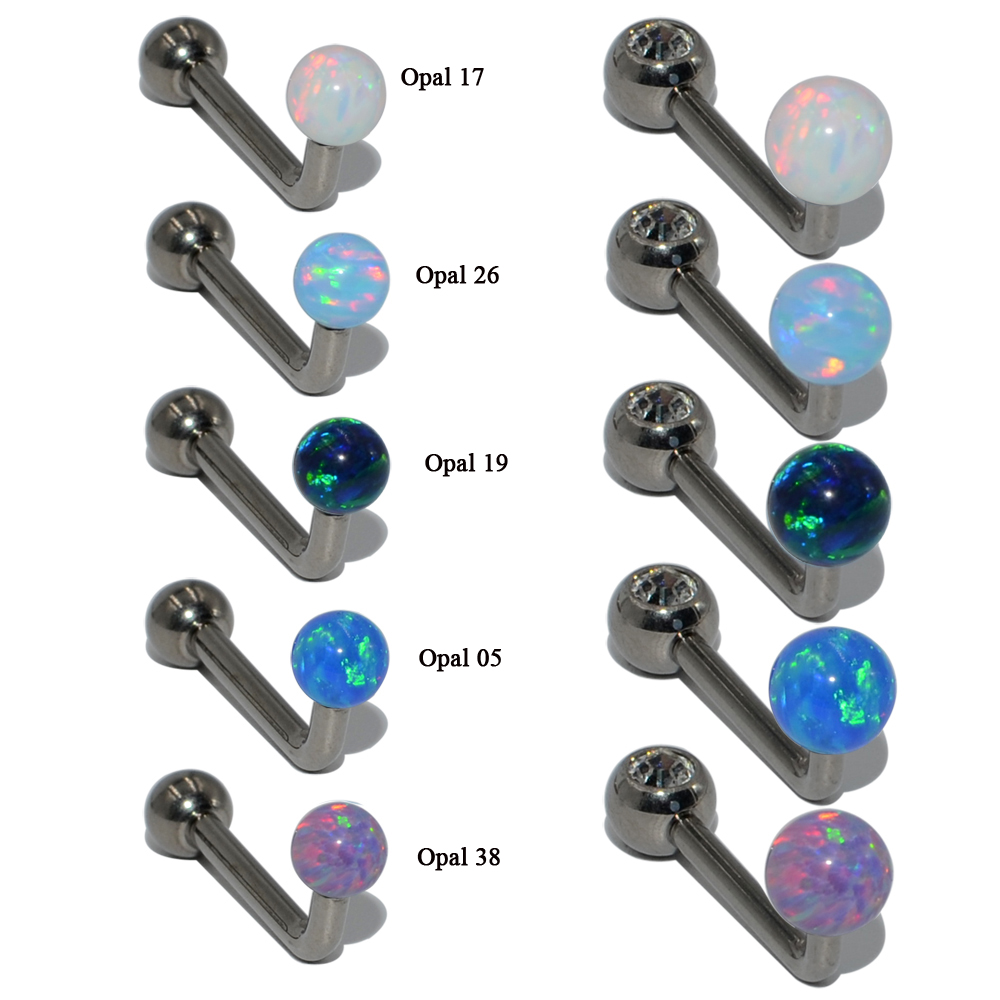 1PC G23 Titanium Opal Ear Trag - Christina Jewelry & Watches Marguerite Ørestik Forgyldt Sølv 评论和价格