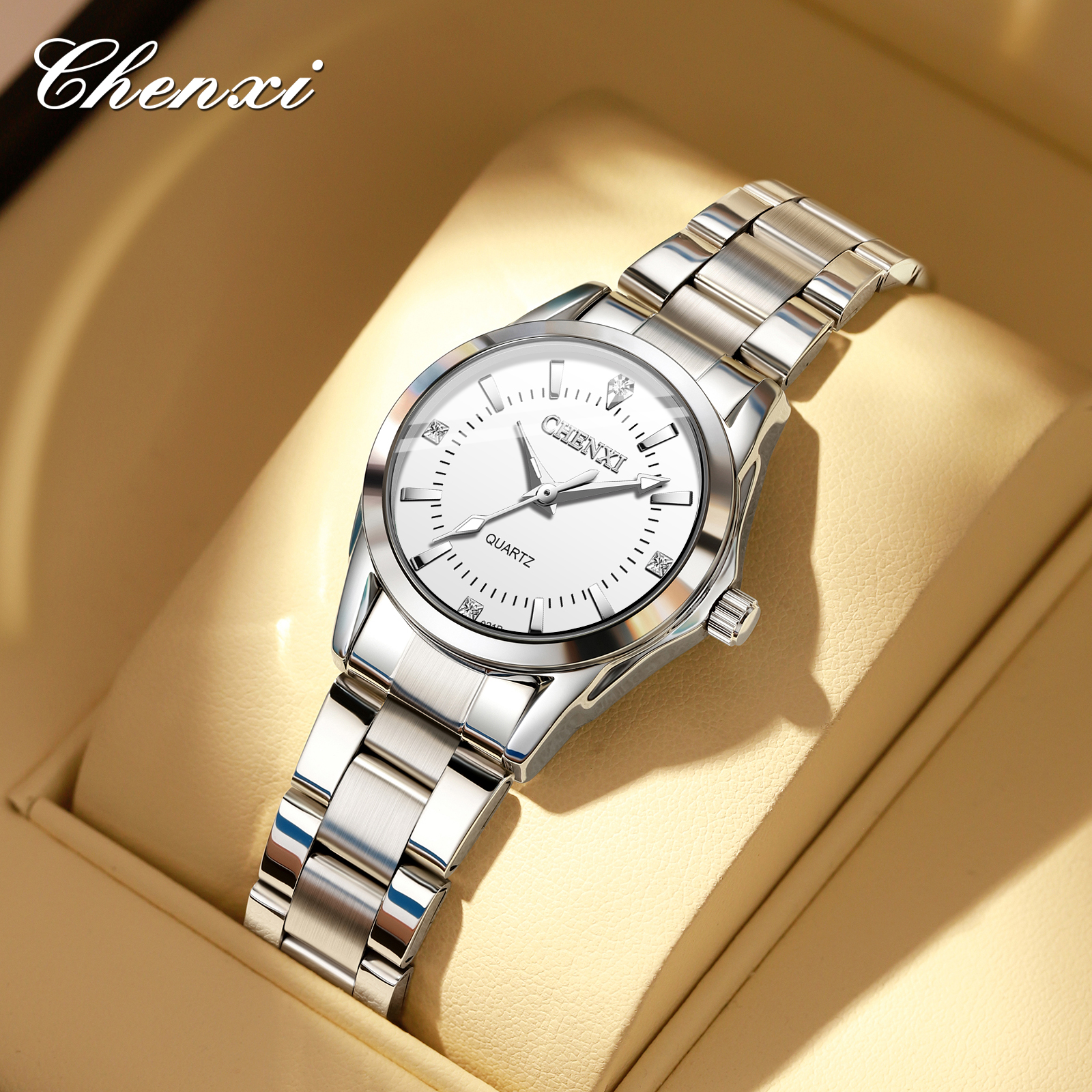 CHENXI 021B Luxury Fashion All - Jewelry Diamond Watches 评论和价格