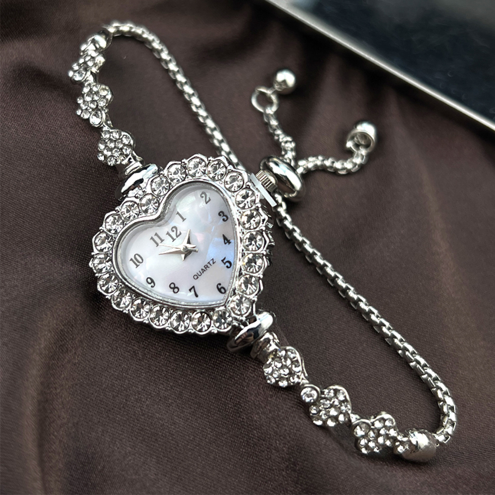 New Fashion Heart-shaped Ribbo - Jewelry Diamond Watches 评论和价格