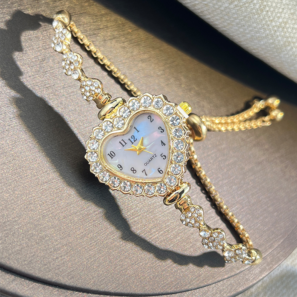 New Fashion Heart-shaped Ribbo - Jewelry Diamond Watches 评论和价格