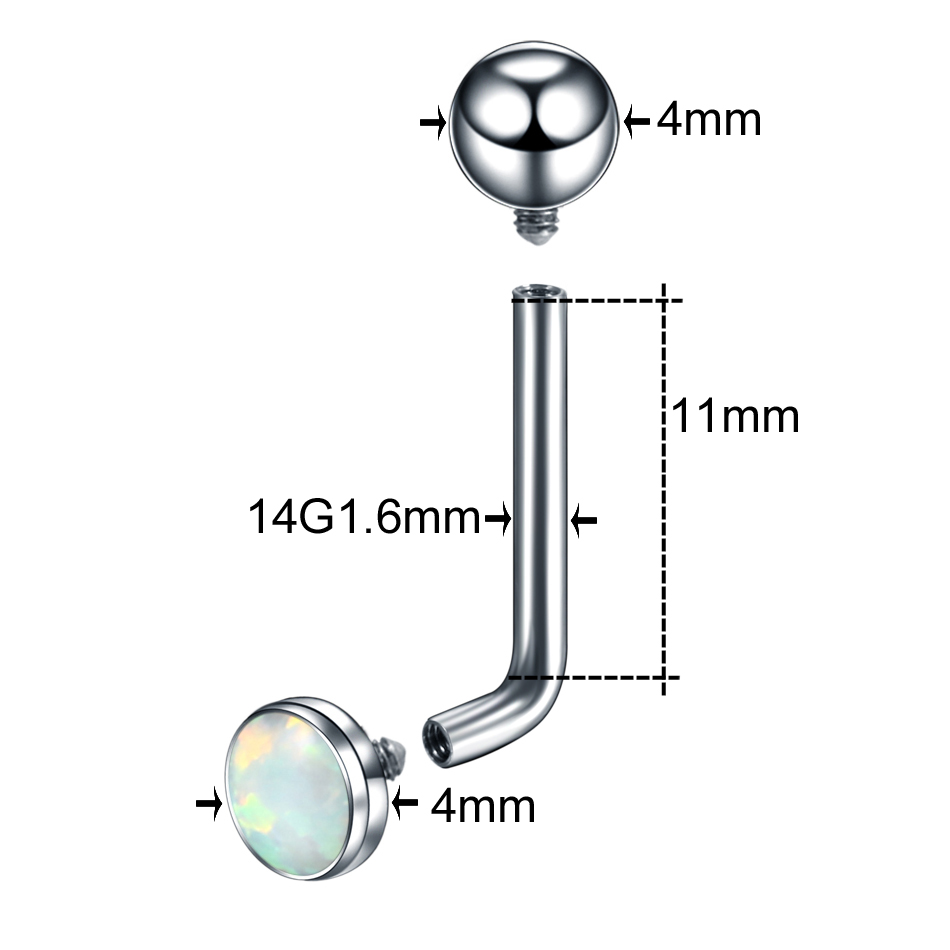 1PC G23 Titanium Opal Crystal  - Christina Jewelry & Watches Marguerite Ørestik Forgyldt Sølv 评论和价格