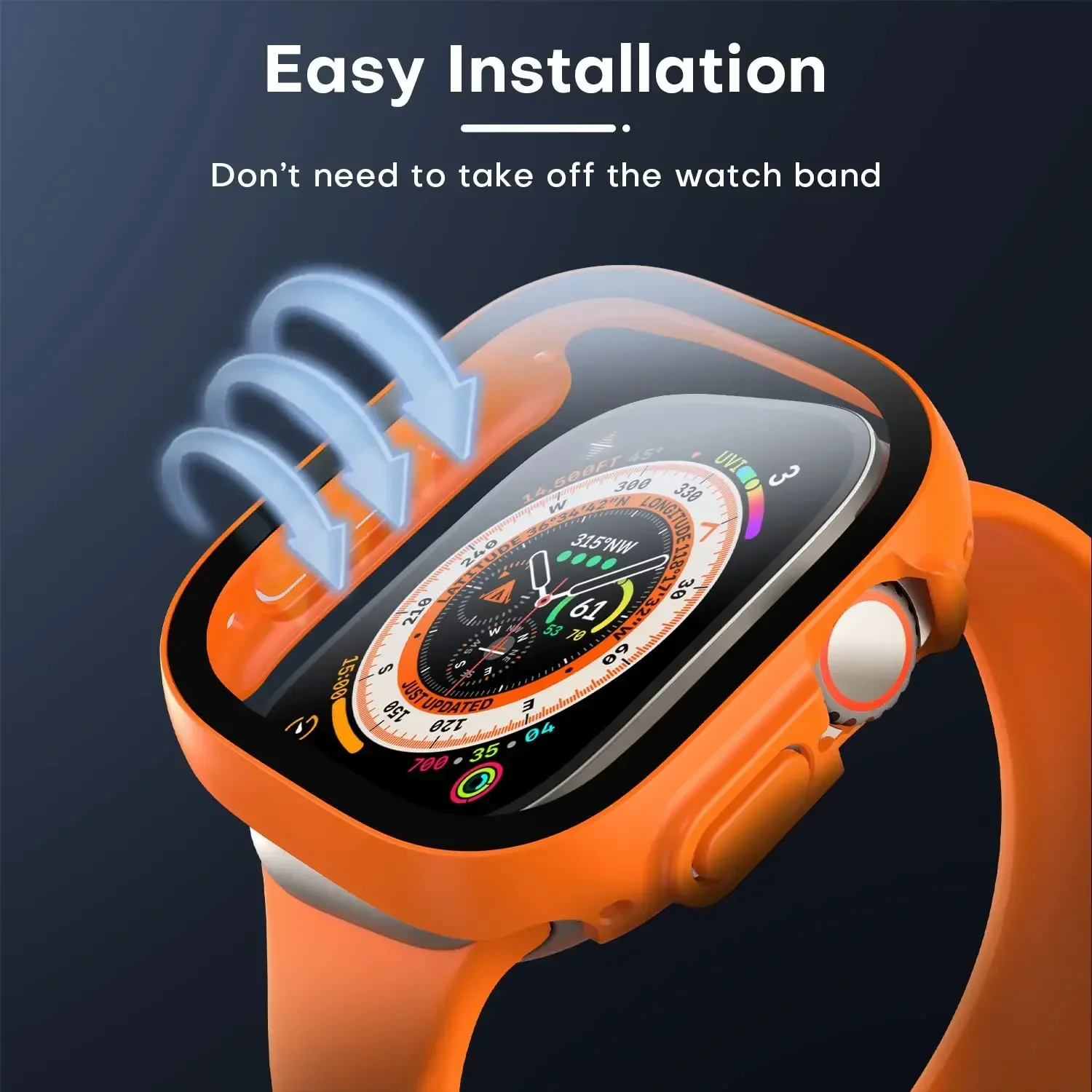 Glass+ Cover For Apple Watch c - Jewelry Smart Watches 评论和价格