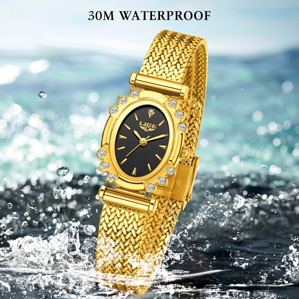 LIGE Elegant Quartz Watches fo - Jewelry Diamond Watches 评论和价格