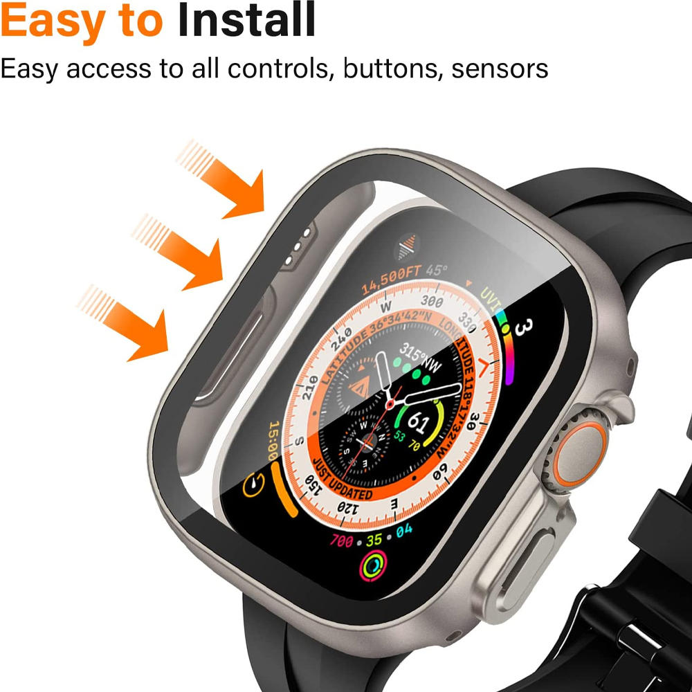 Glass+case For Apple Watch Ult - Jewelry Smart Watches 评论和价格