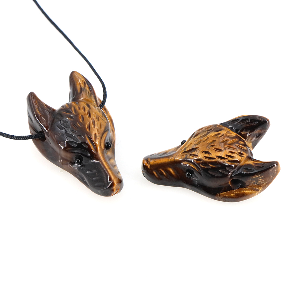 40mm Wolf Head Stone Pendant N - Wolf Jewelry & Watches Tampa 评论和价格