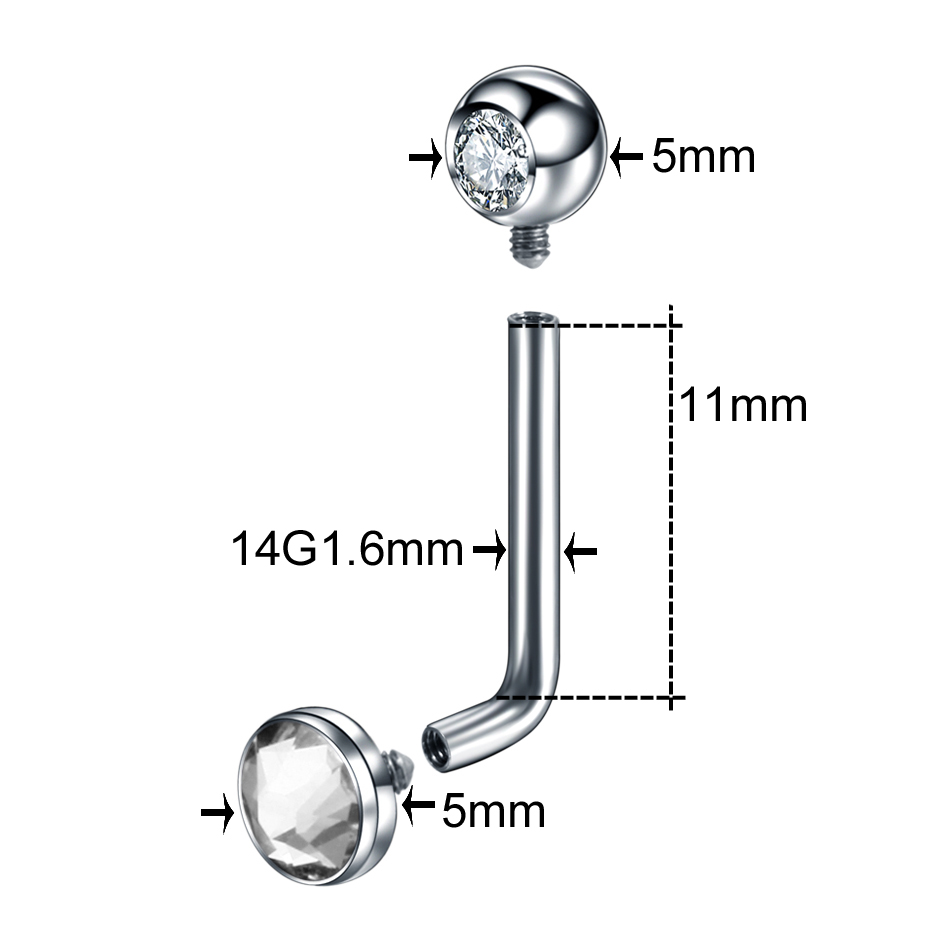 1PC ASTM F136 Titanium Christi - Christina Jewelry & Watches Marguerite Ørestik Forgyldt Sølv 评论和价格