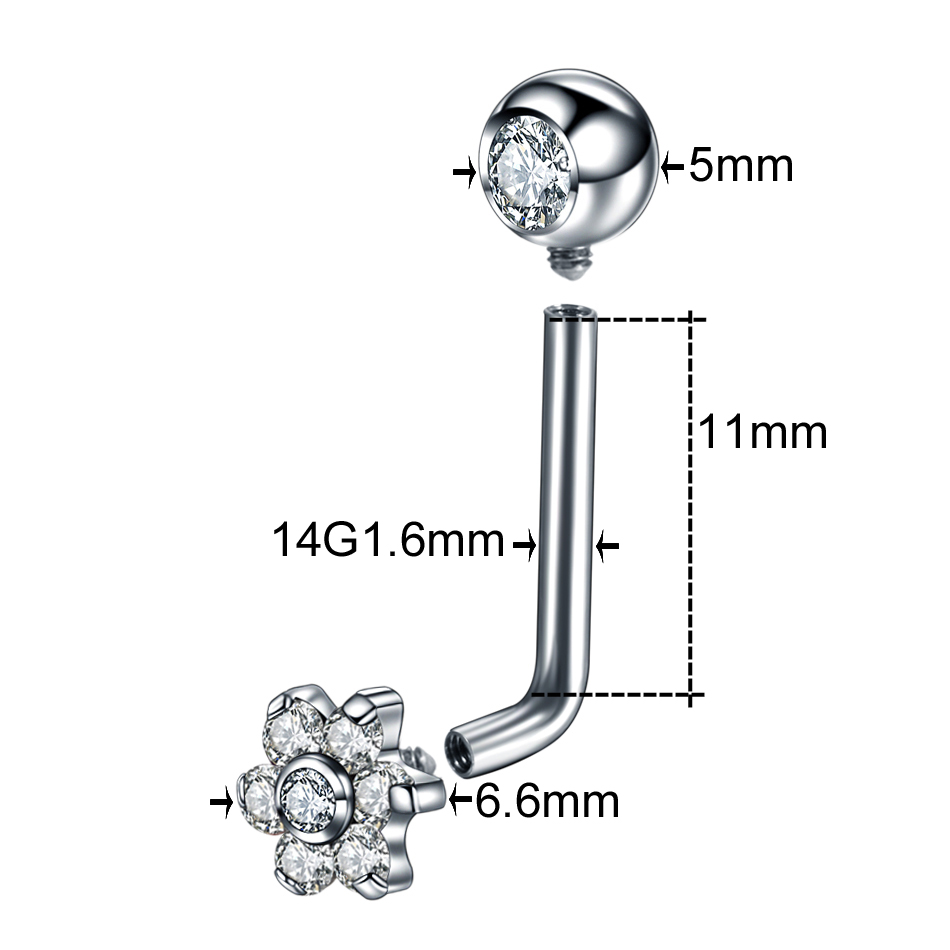 1PC Titanium Christina Piercin - Christina Jewelry & Watches Marguerite Ørestik Forgyldt Sølv 评论和价格