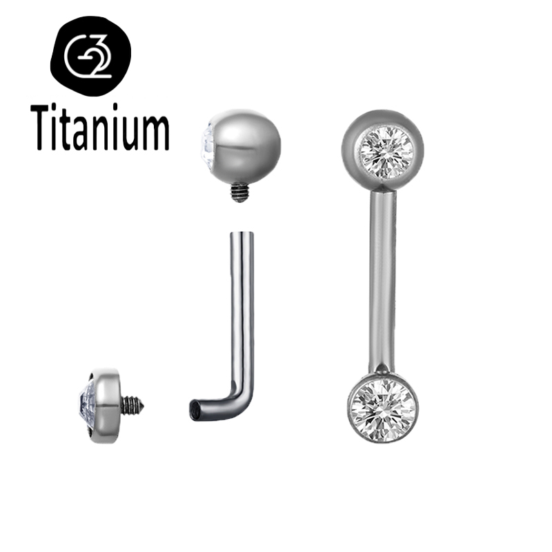 ASTM F136 Titanium Piercing Ch - Christina Jewelry & Watches Marguerite Ørestik Forgyldt Sølv 评论和价格