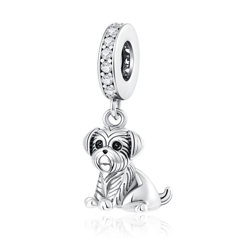 Shiny Zircon Puppy Wolf Charms - Wolf Jewelry & Watches Tampa 评论和价格