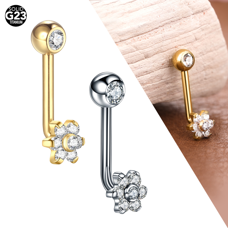 1/5PCS Titanium CZ Crystal Flo - Christina Jewelry & Watches Marguerite Ørestik Forgyldt Sølv 评论和价格
