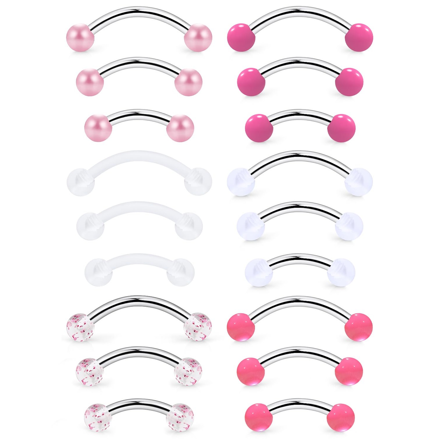 16g 6/8/10mm Eyebrow Rook Vert - Christina Jewelry & Watches Marguerite Ørestik Forgyldt Sølv 评论和价格