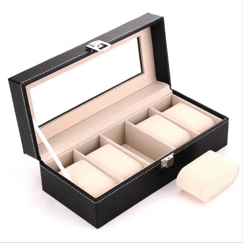 6 Grids Watch Box PU Leather W - Best Jewelry Watches 评论和价格
