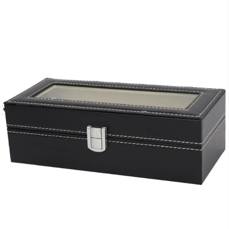 6 Grids Watch Box PU Leather W - Best Jewelry Watches 评论和价格