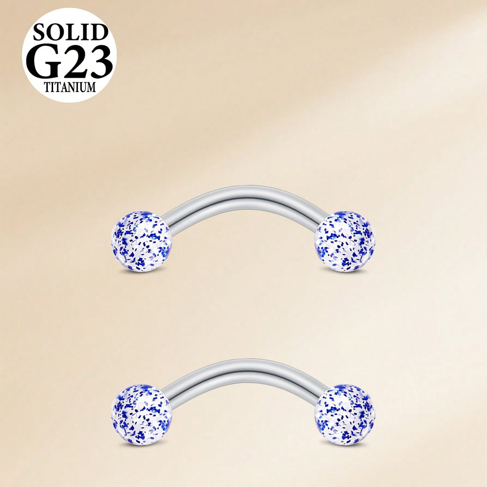 2PCS 16G 8/10mm Titanium Alloy - Christina Jewelry & Watches Marguerite Ørestik Forgyldt Sølv 评论和价格