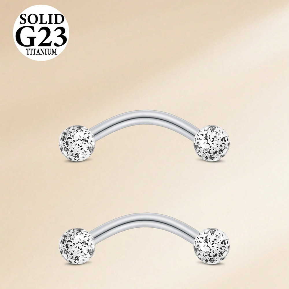 2PCS 16G 8/10mm Titanium Alloy - Christina Jewelry & Watches Marguerite Ørestik Forgyldt Sølv 评论和价格