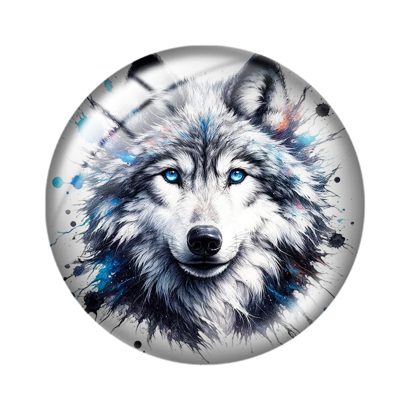 Watercolor Wolf 10pcs 12mm/16m - Wolf Jewelry & Watches Tampa 评论和价格