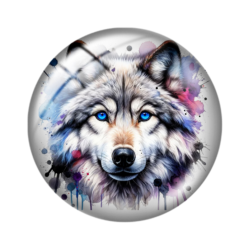 Watercolor Wolf 10pcs 12mm/16m - Wolf Jewelry & Watches Tampa 评论和价格