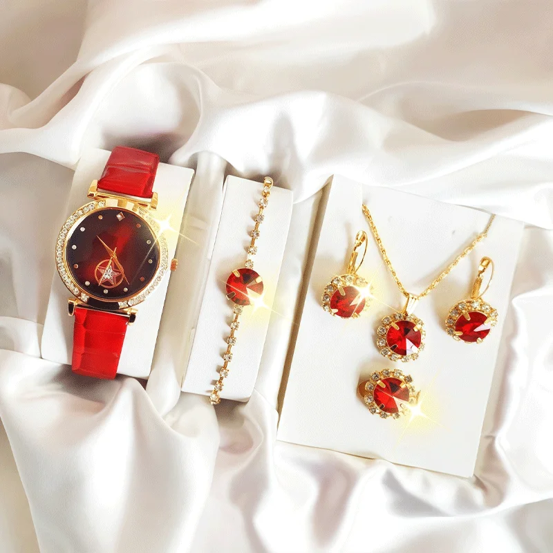 6-piece women's round quartz w - Jewelry Diamond Watches 评论和价格