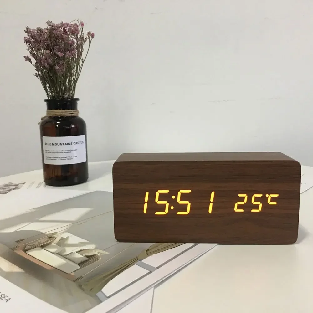Wall Clock Wooden Electronic W - Moments Watches & Jewelry Burlington Reviews 评论和价格